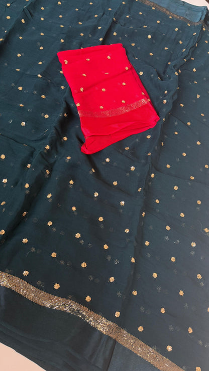 Georgette party wear sarees