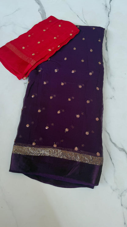 Georgette party wear sarees