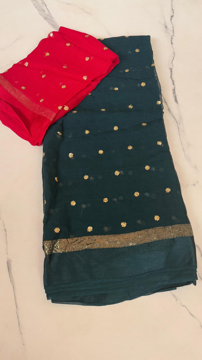 Georgette party wear sarees