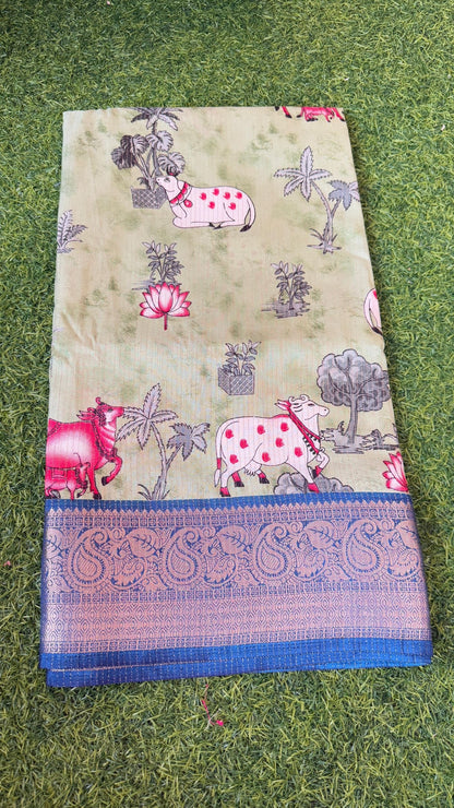 Pichwai Design Saree
