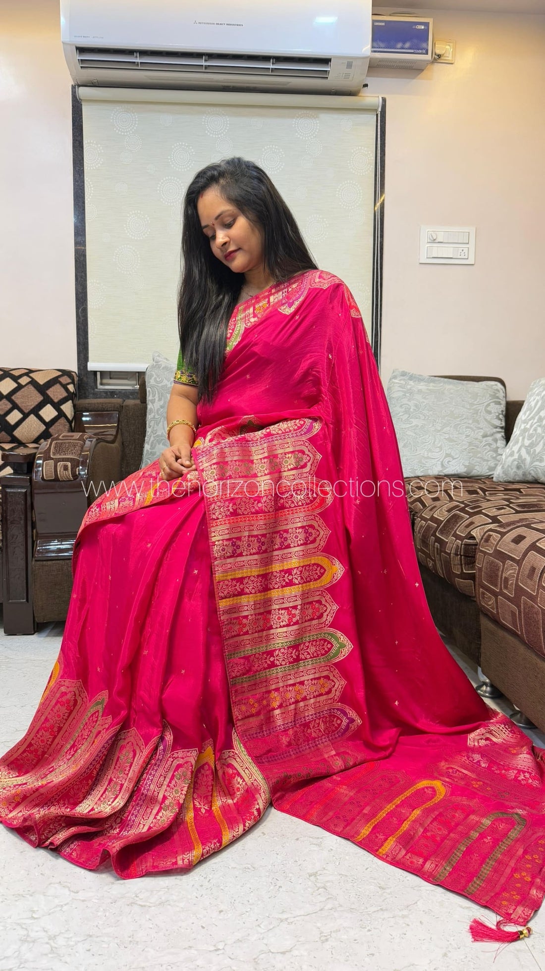 Premium Banarasi Satin Crepe Sarees