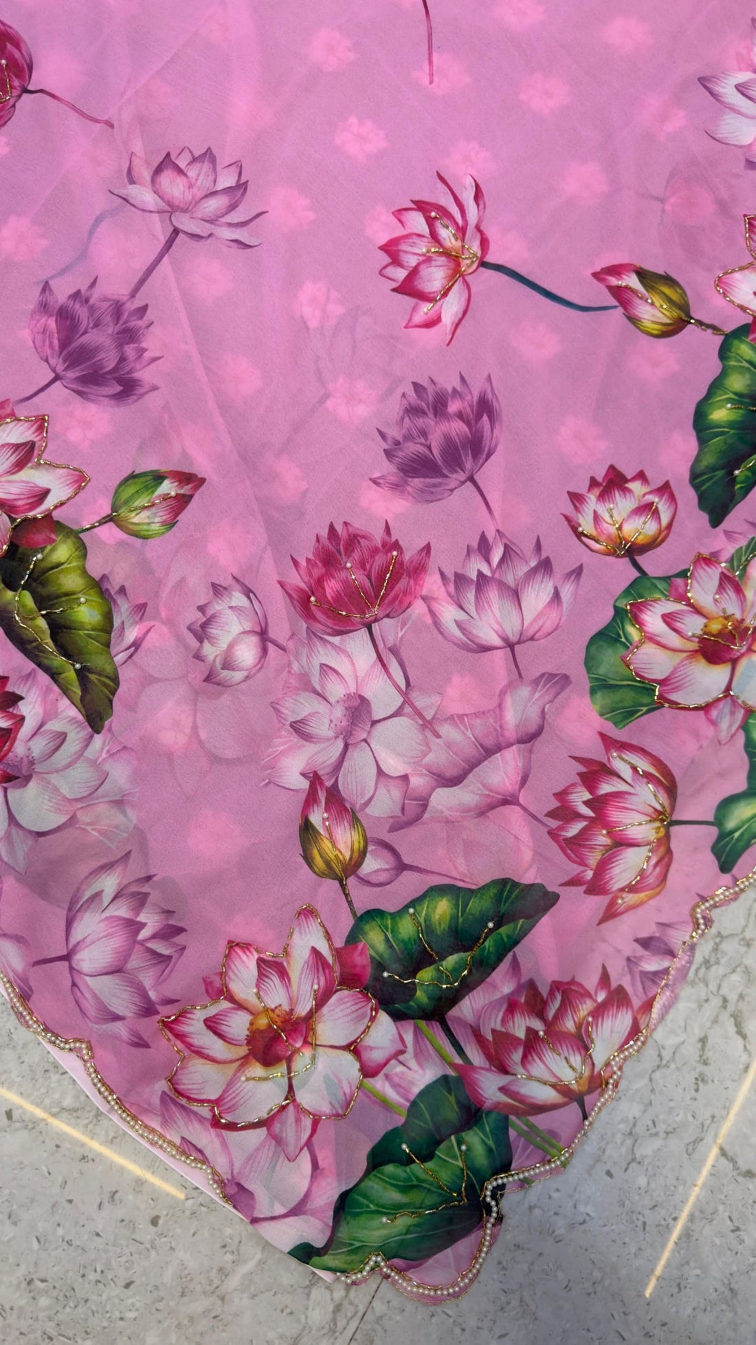 Pichwai Design Tabby silk