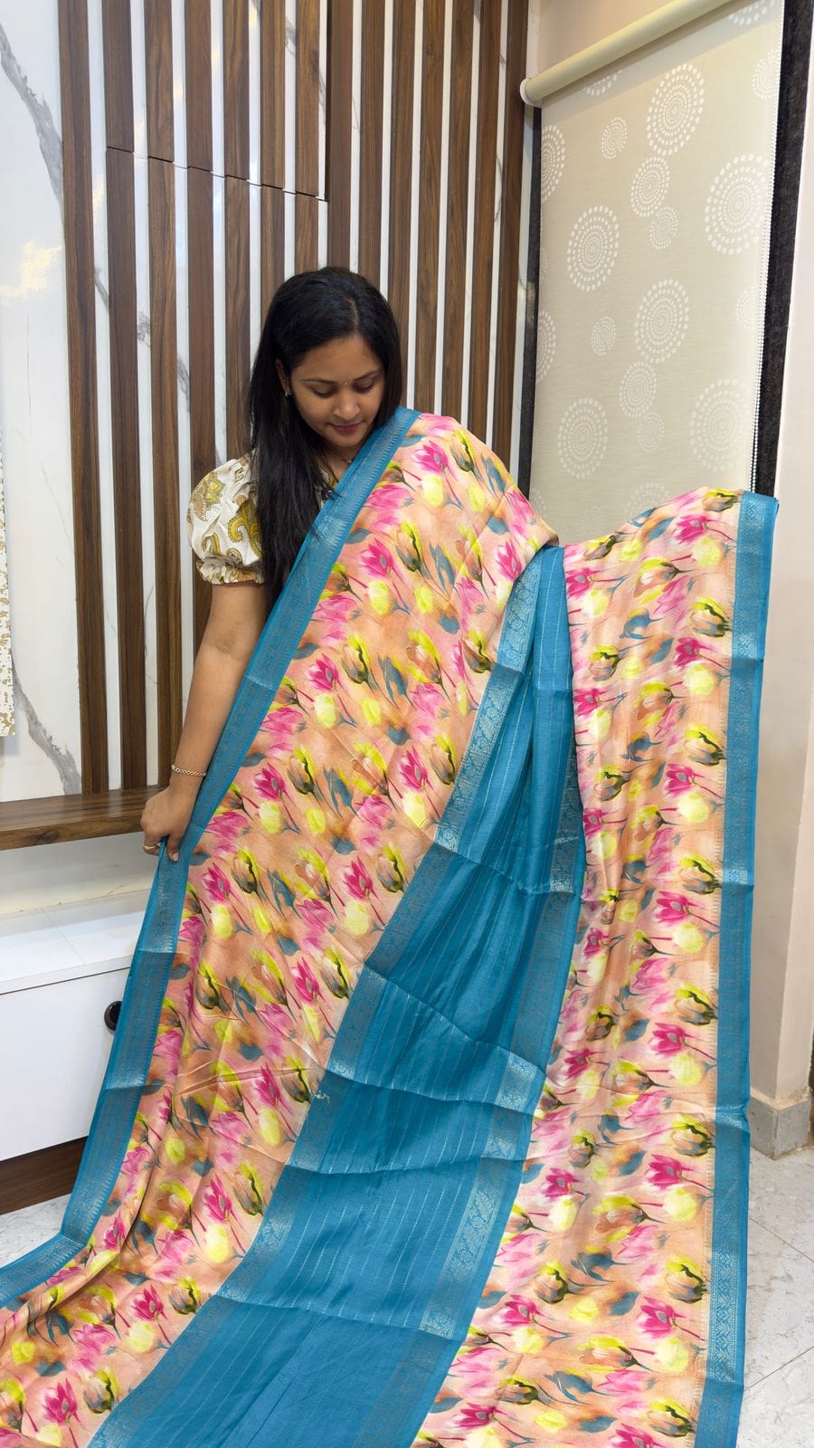 Tulips Design Dola Silk