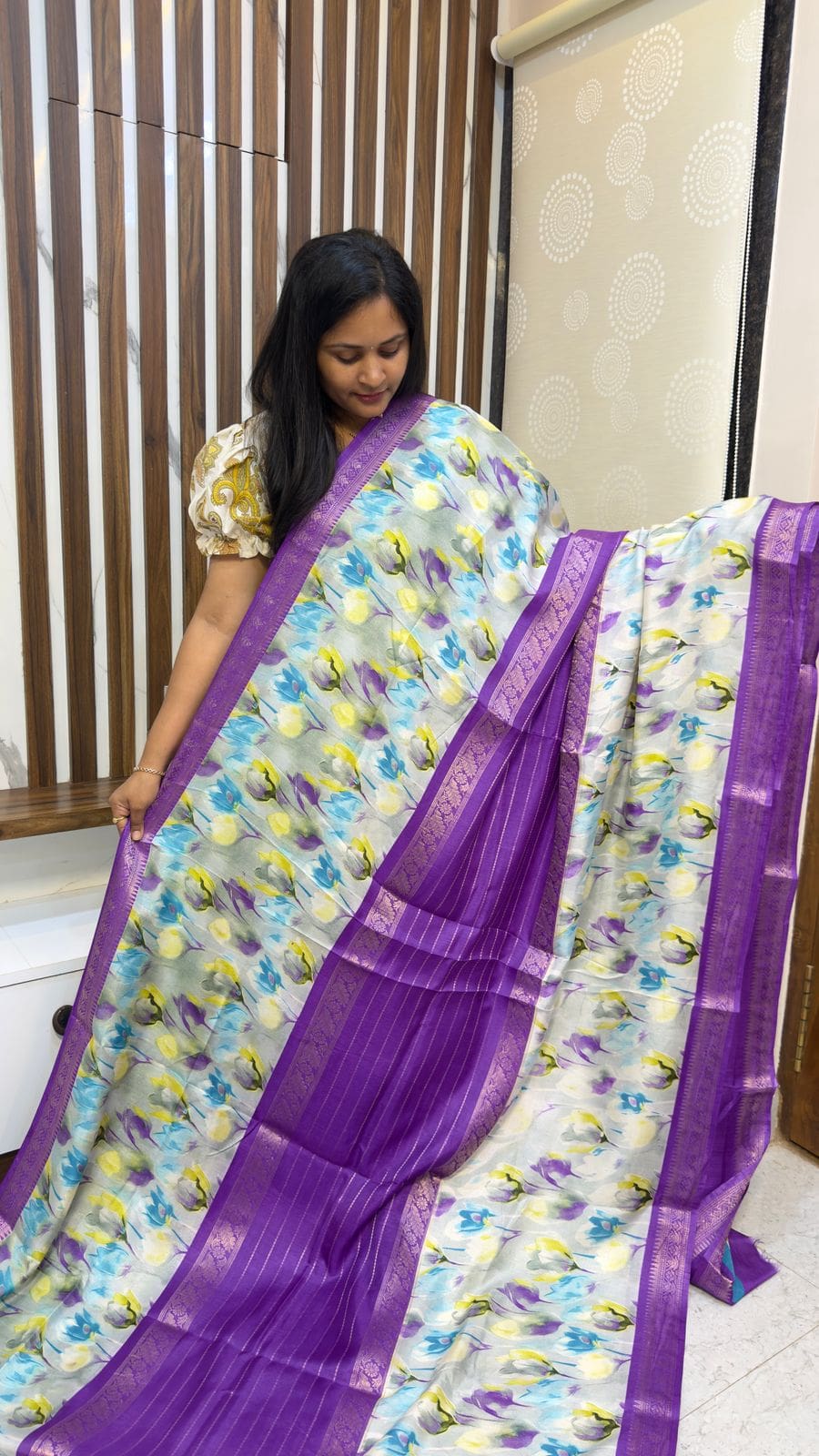 Tulips Design Dola Silk