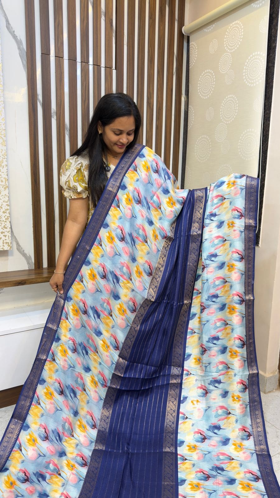 Tulips Design Dola Silk