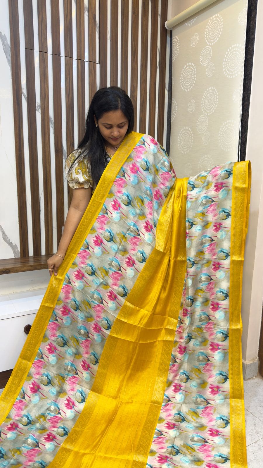 Tulips Design Dola Silk