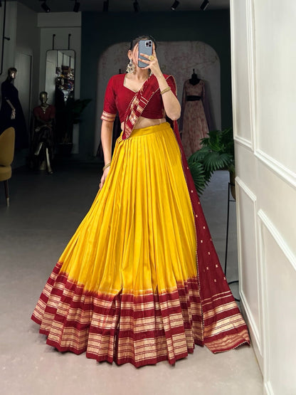 Dual shade lehenga