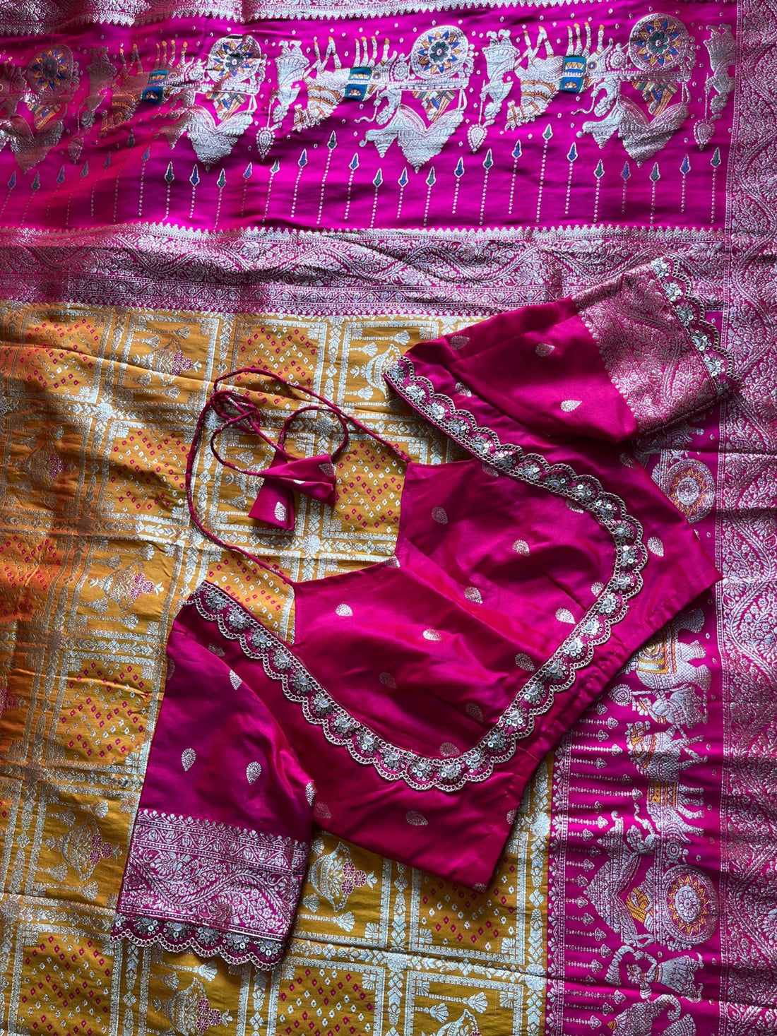Dual Shade Patola Banarasi saree