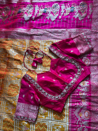 Dual Shade Patola Banarasi saree