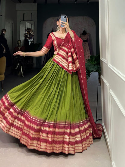 Dual shade lehenga