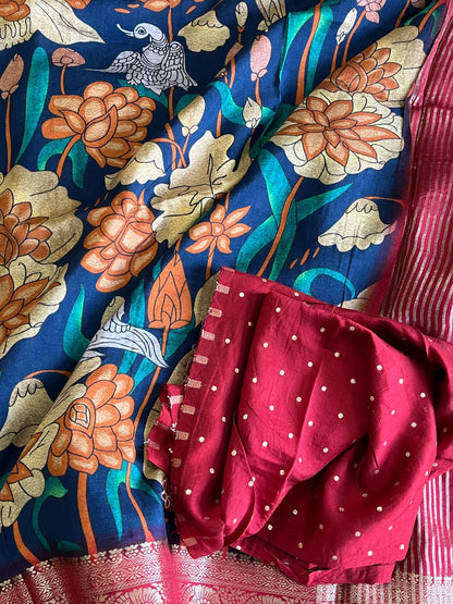 Kalamkari printed saree