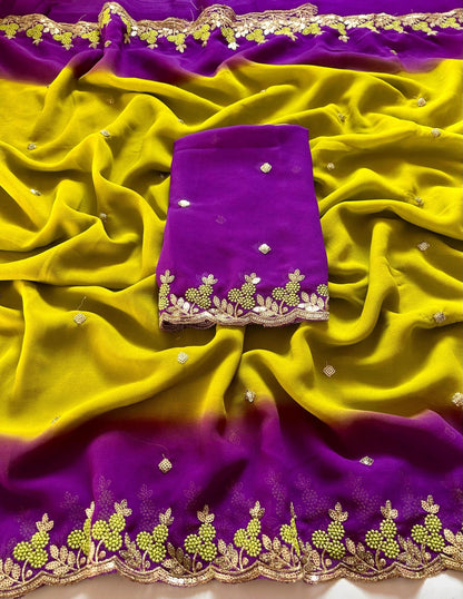 Dual Shade Saree