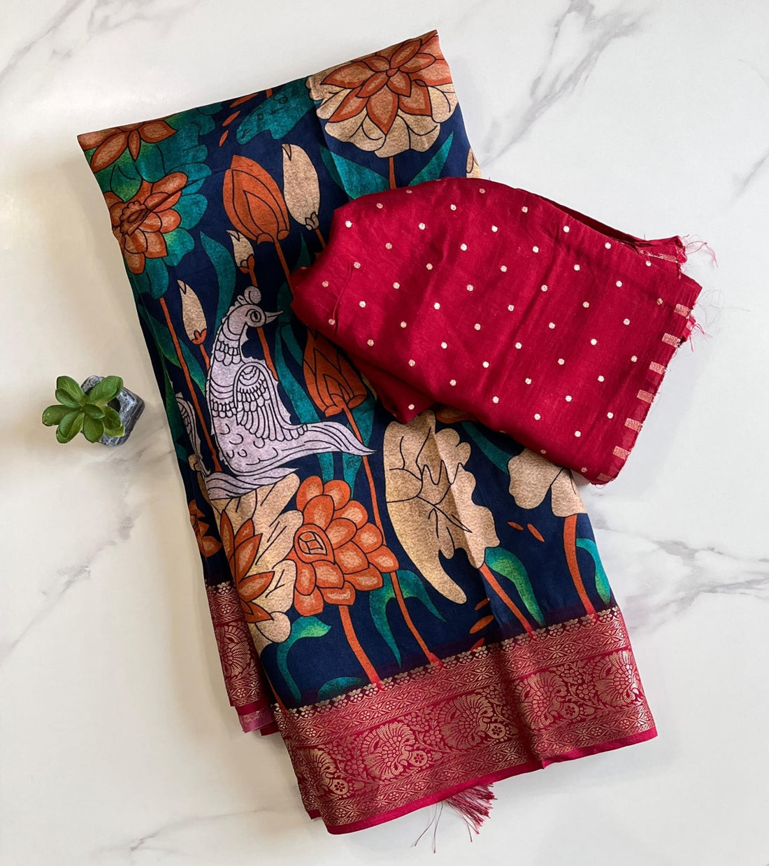 Kalamkari printed saree