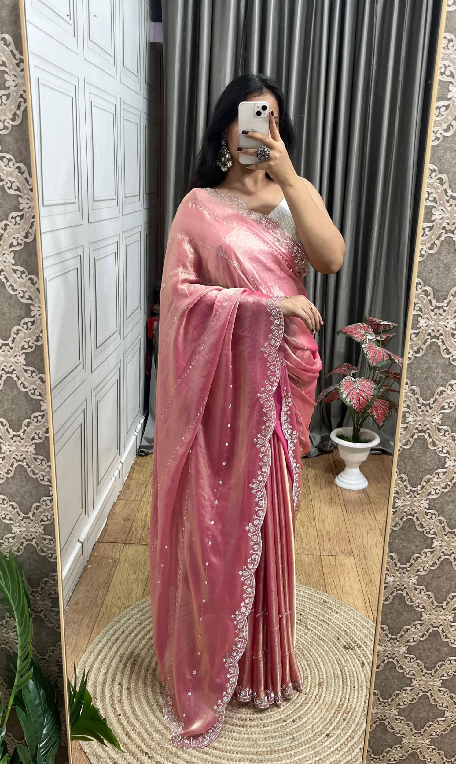 Satin Party wear saree