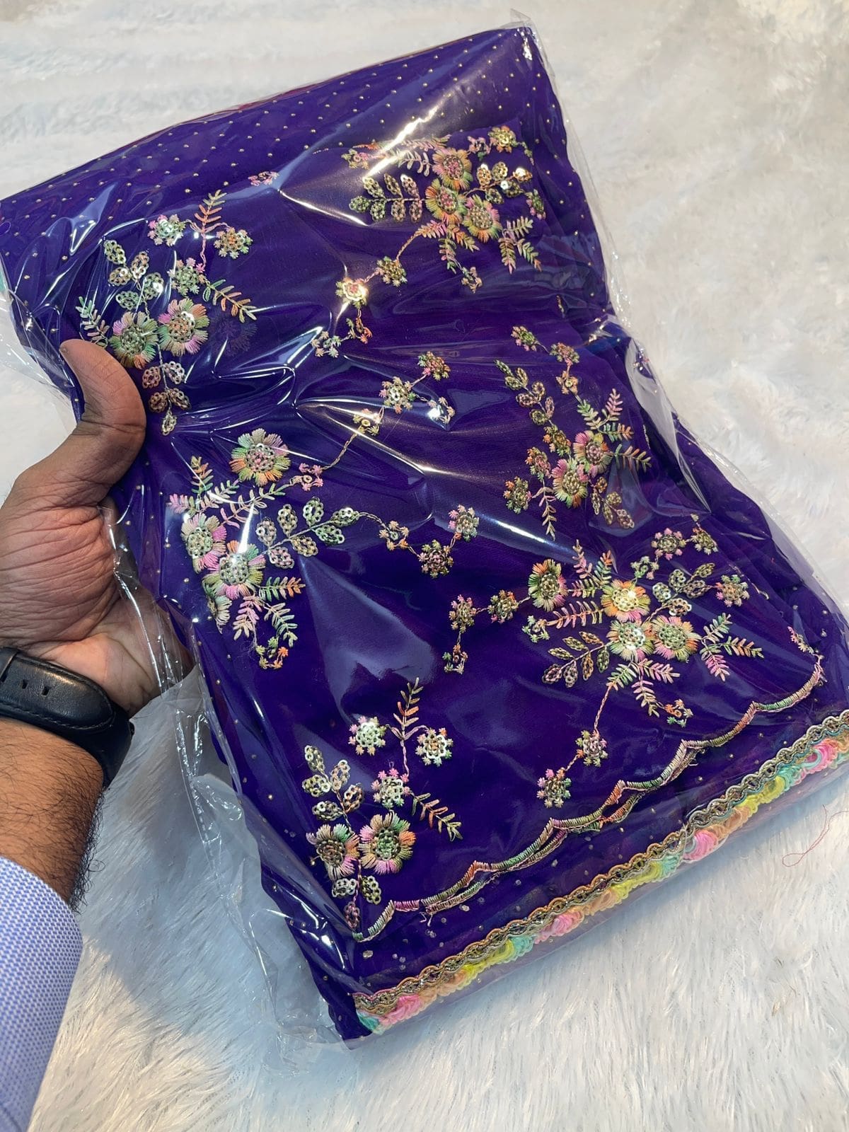 Multi Color lace Sarees