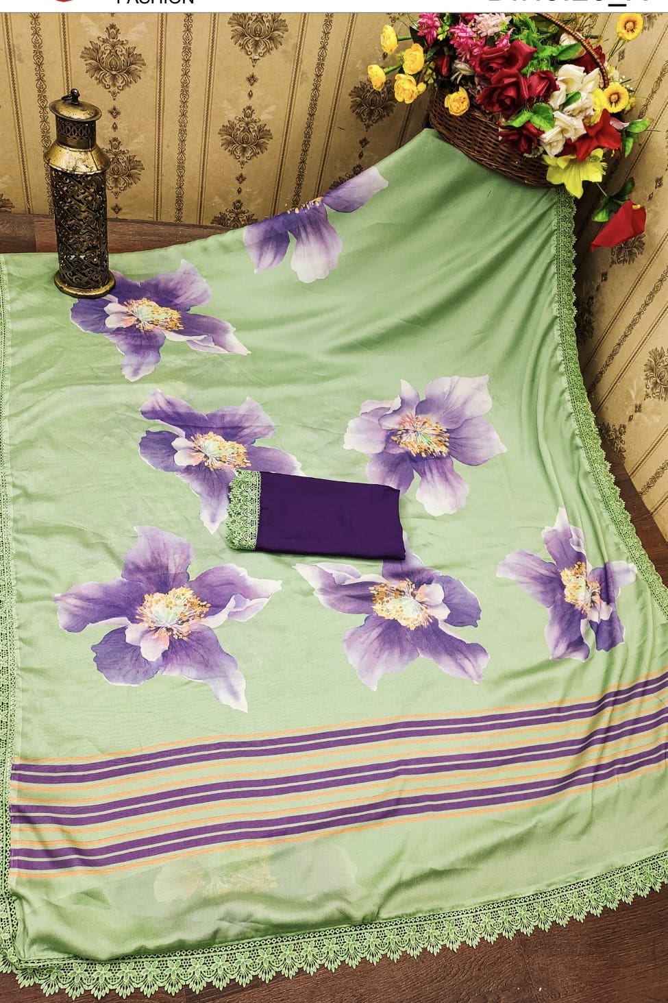 Floral Chiffon Saree
