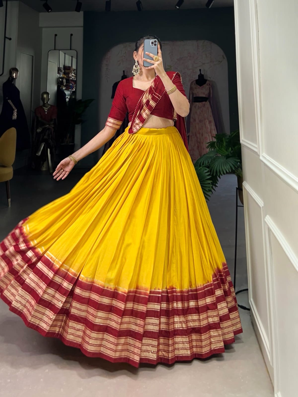 Dual shade lehenga