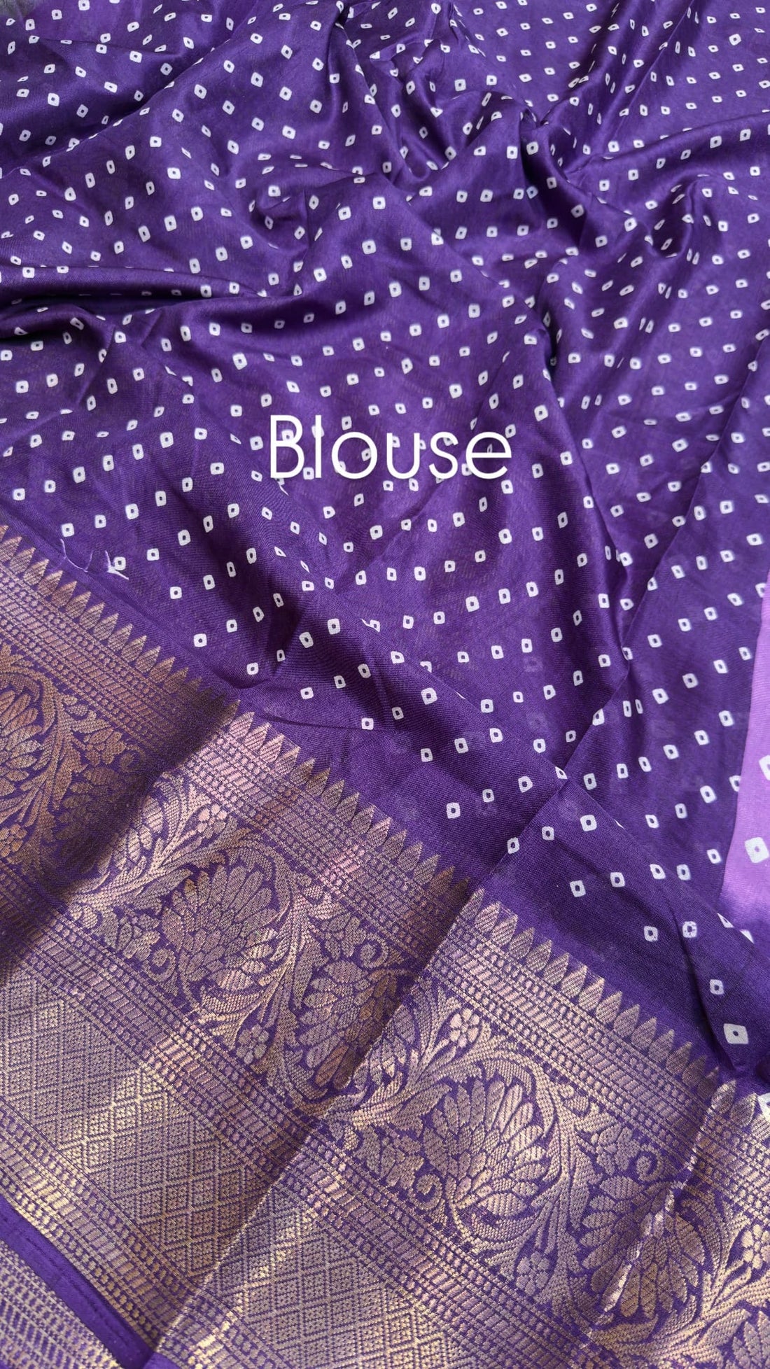 Lavender Bandhini design saree