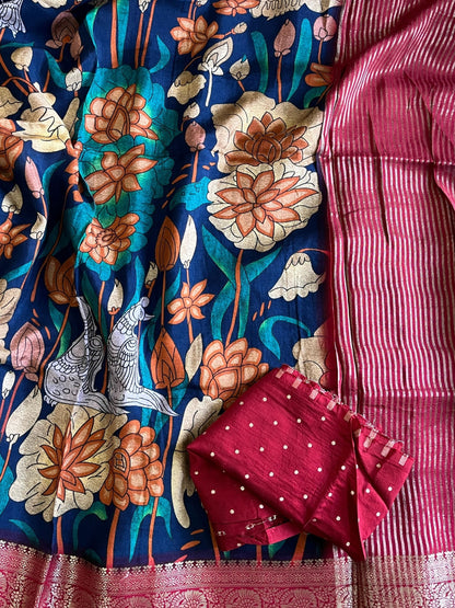 Kalamkari printed saree
