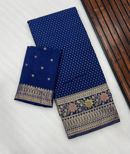 Meenakari Khadi Crep Saree