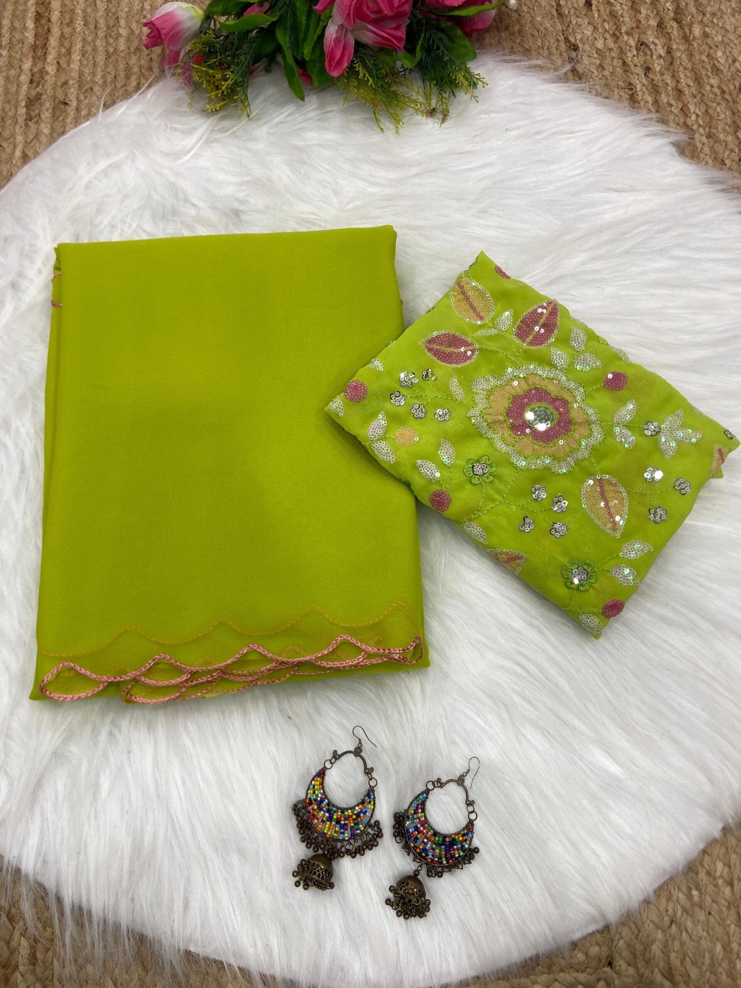 Exclusive Designer blouse concept Georgette sarees