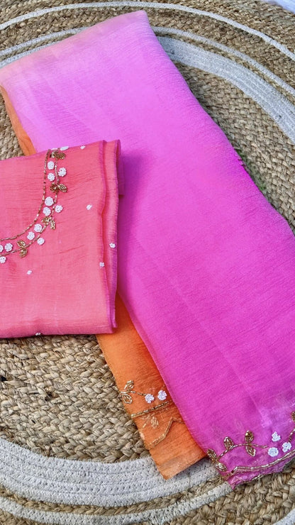 Triple Shaded Party Wear Sarees