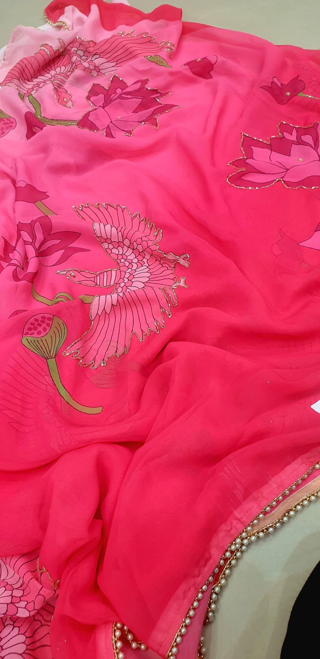Pink Designer Saree