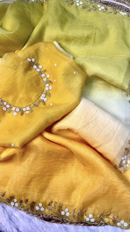 Triple Shaded Party Wear Sarees