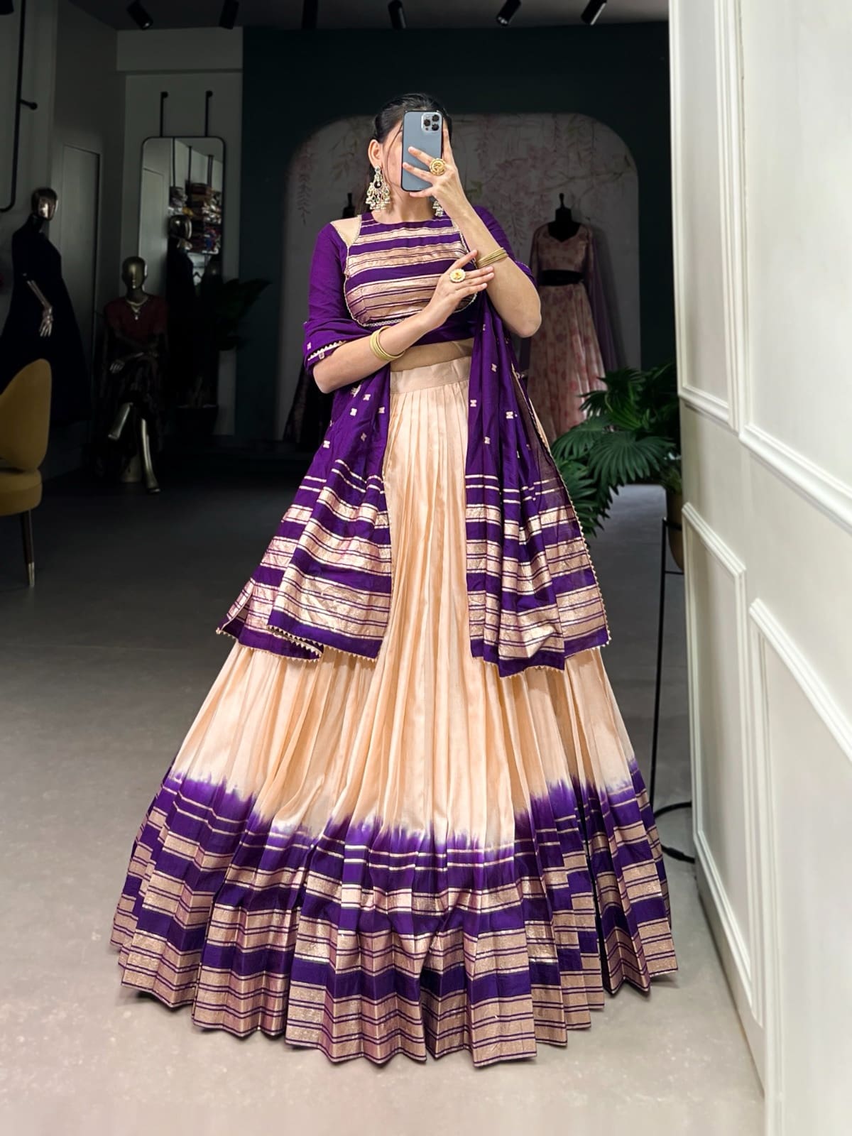 Dual shade lehenga
