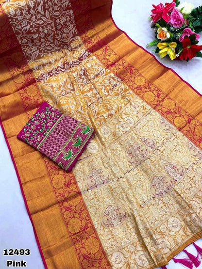 Kanjivaram silk with work blouse