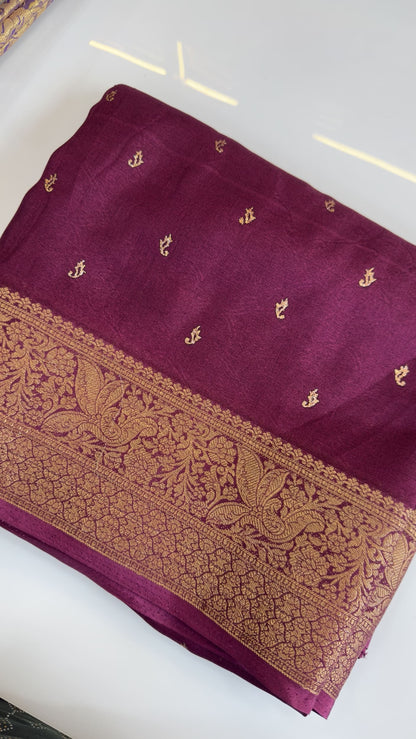 Jute Banarasi black saree