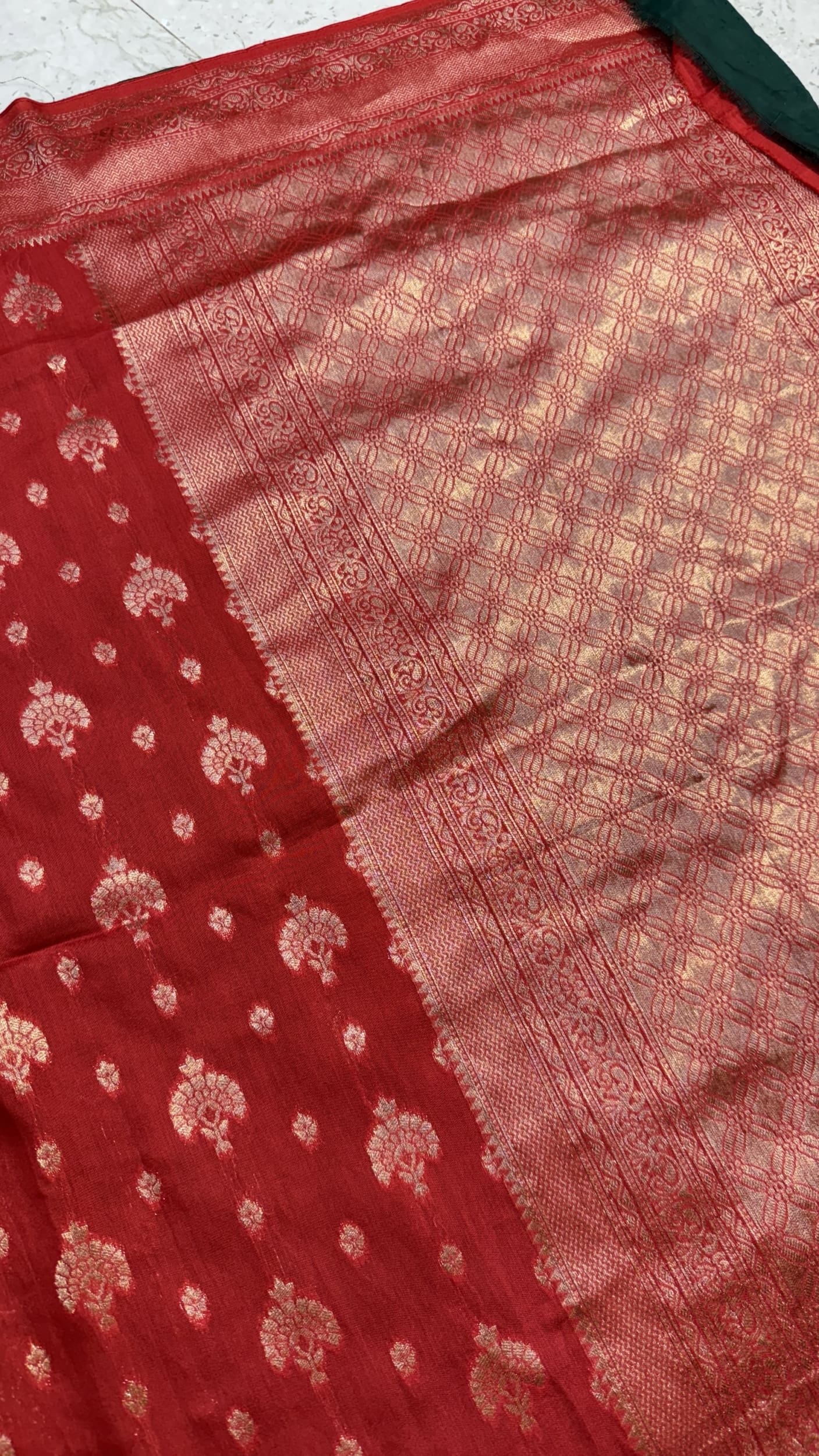 Red Banarasi Georgette Saree