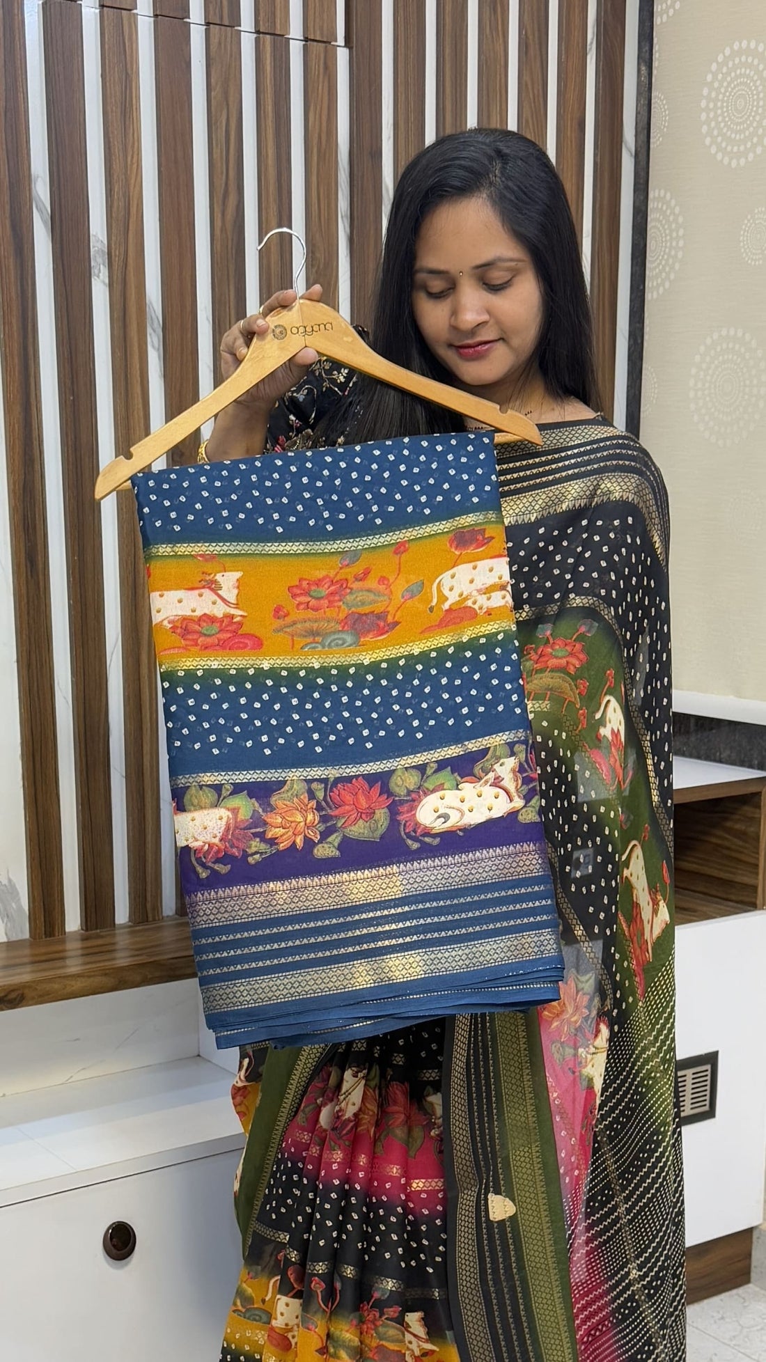 Pichwai Multi Colour saree