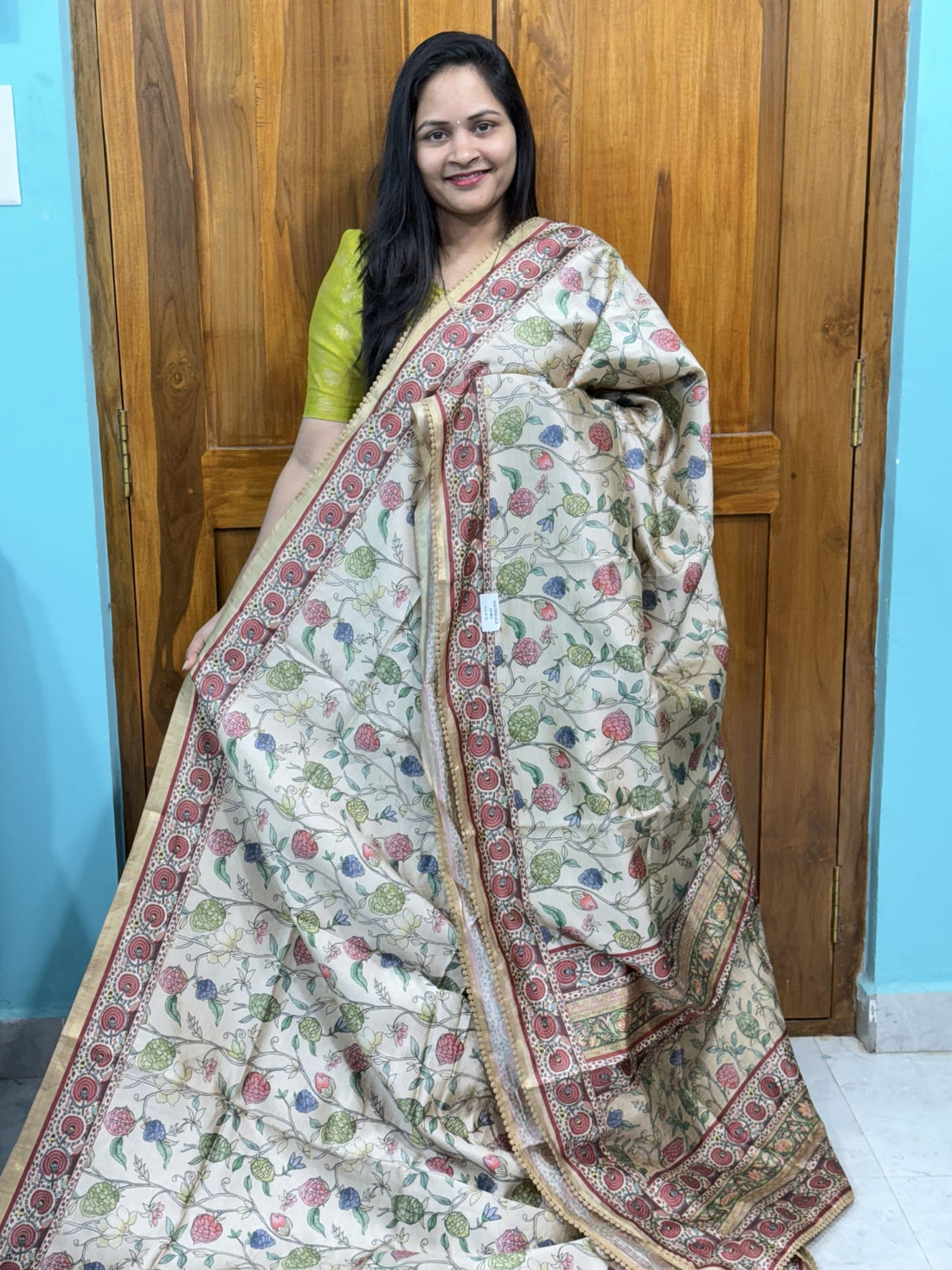 Fancy floral Tussar