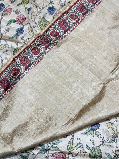 Fancy floral Tussar