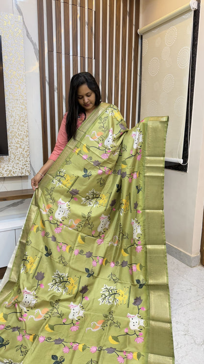 Pichwai Design Jungle Theme Saree