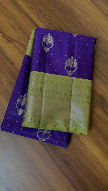 Violet Premium Banarasi Pattu