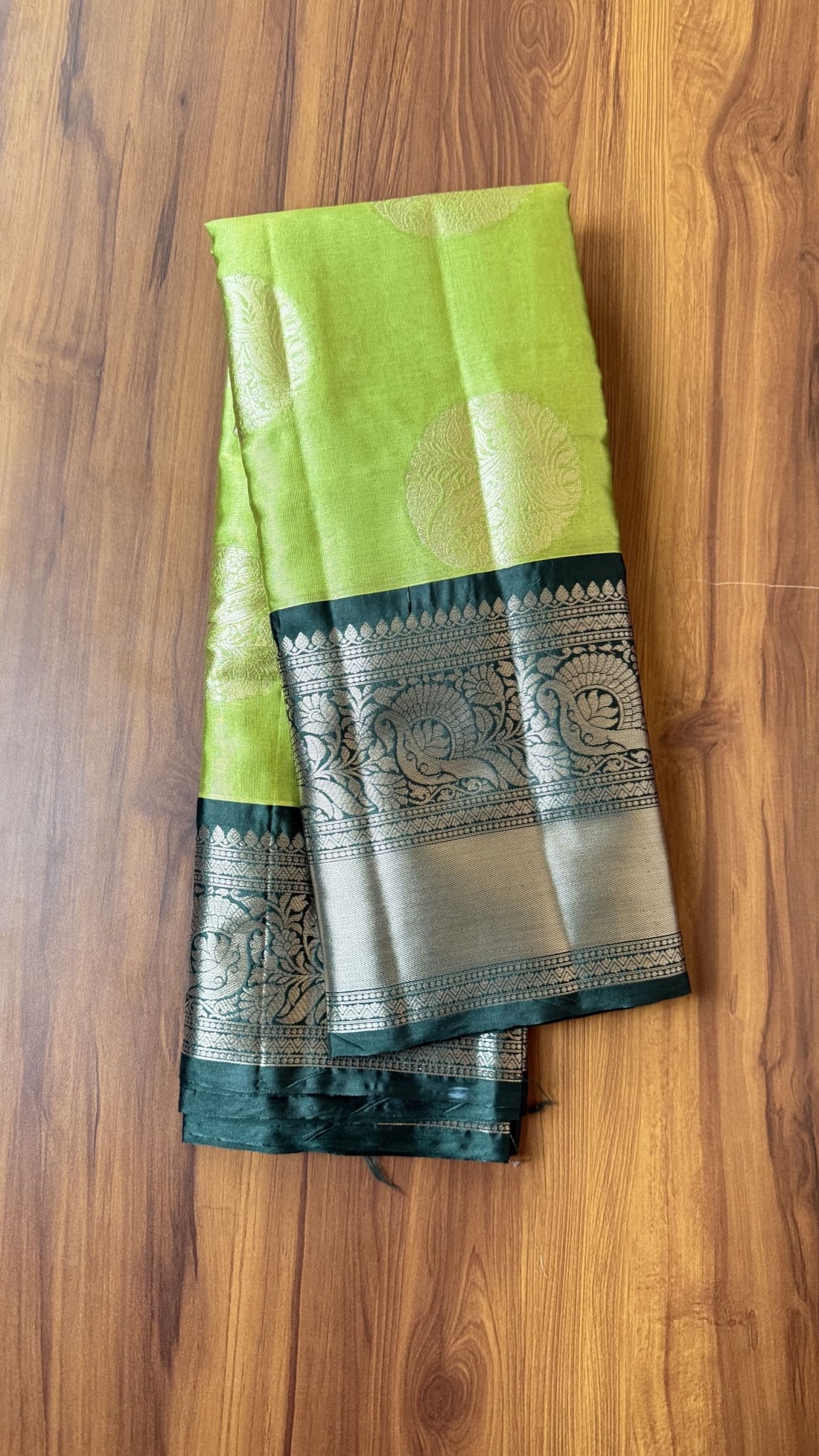 Green Banarasi Pattu saree