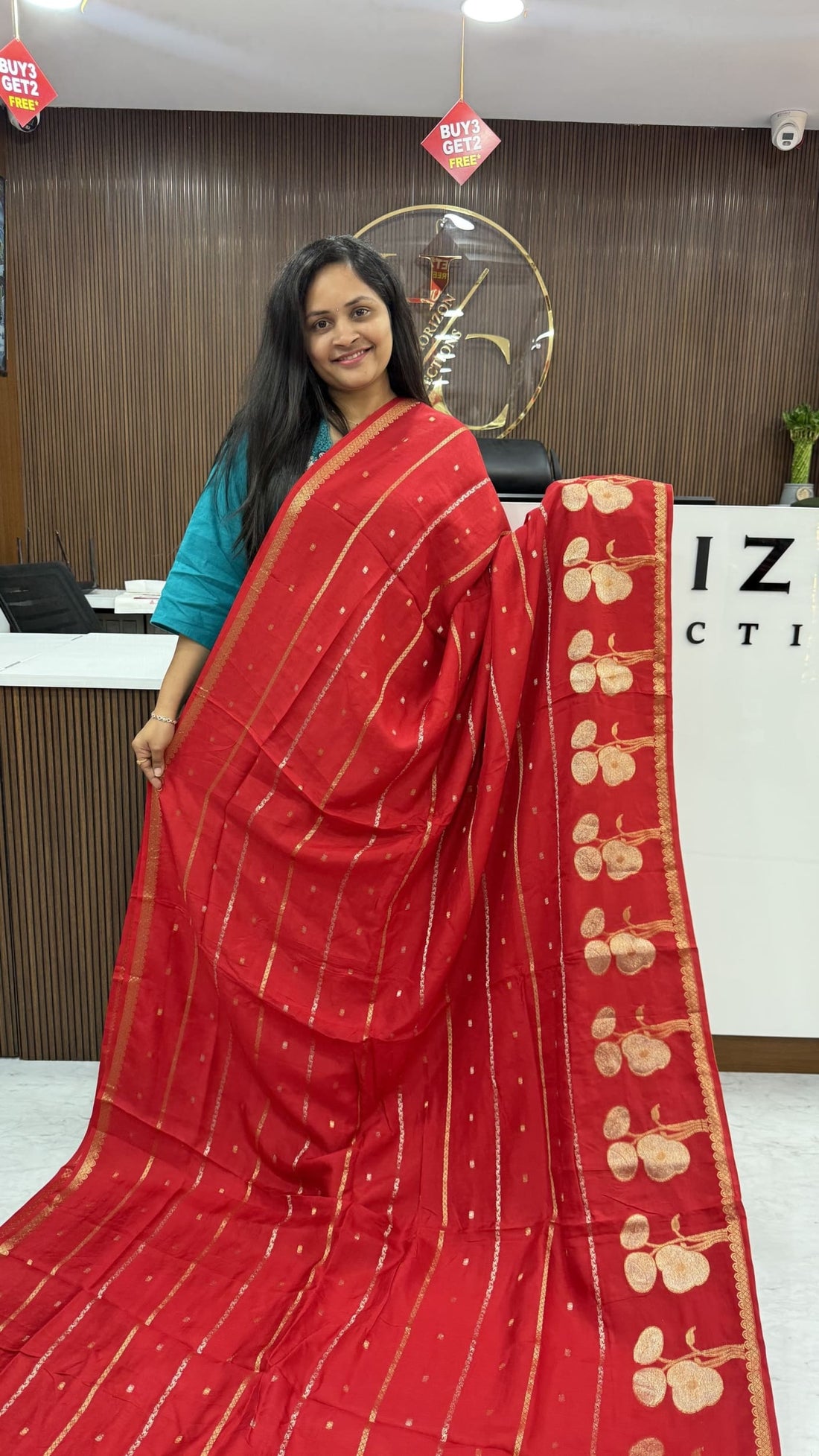 Sravanam special Red Saree