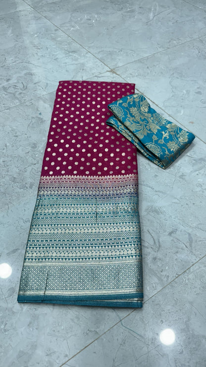 Viscose Banarasi saree