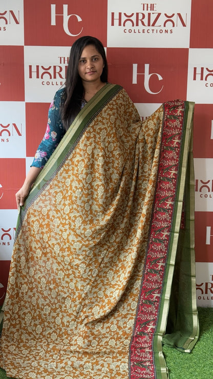 Georgette Kalamkari Saree