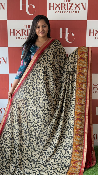 Georgette Kalamkari Saree