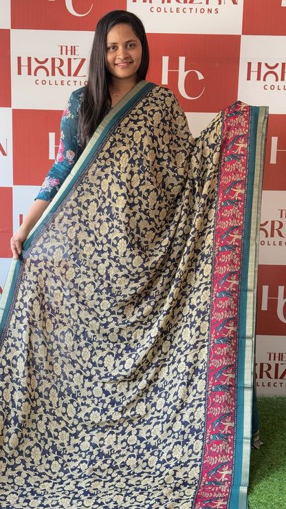 Georgette Kalamkari Saree