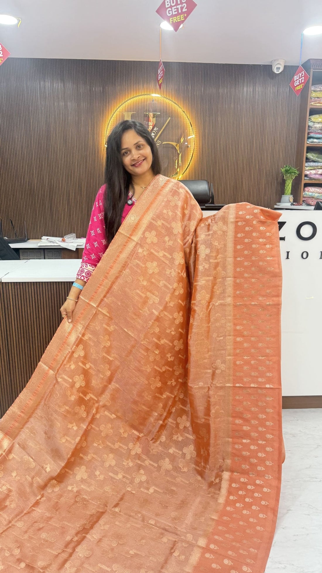 Organza tissue saree