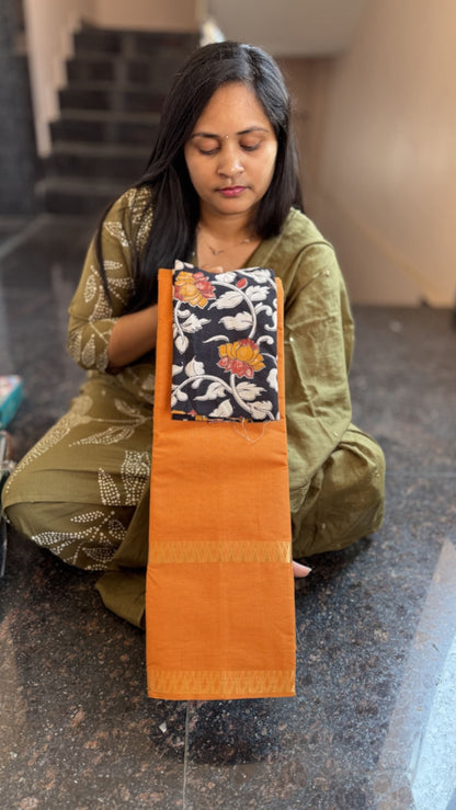 Mangalgiri Cotton Sarees with Kalamkari blouses