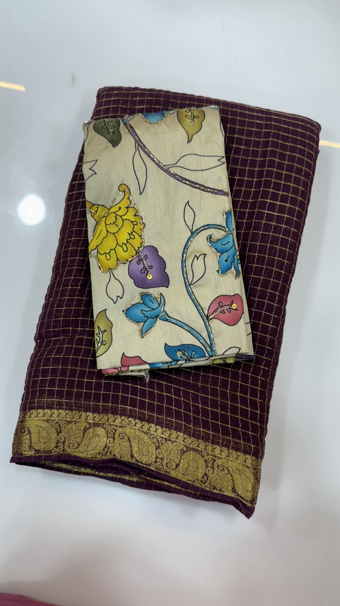Traditional Georgette chexs sarees
