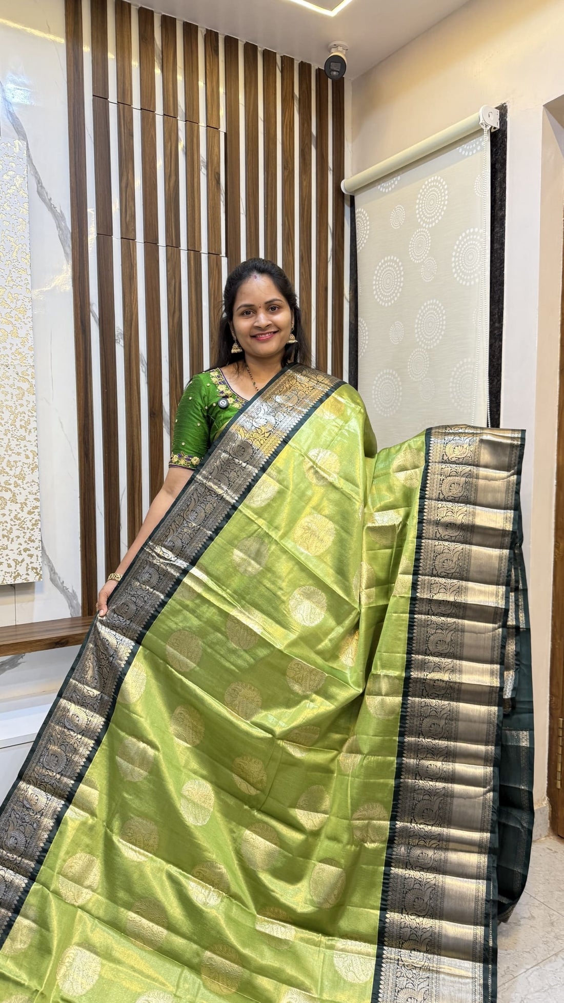 Green Banarasi Pattu saree
