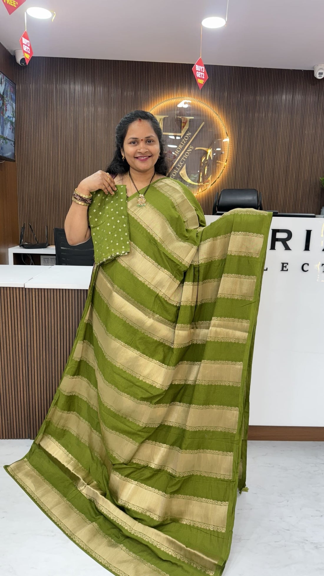 Banarasi Georgette Zari Stripes