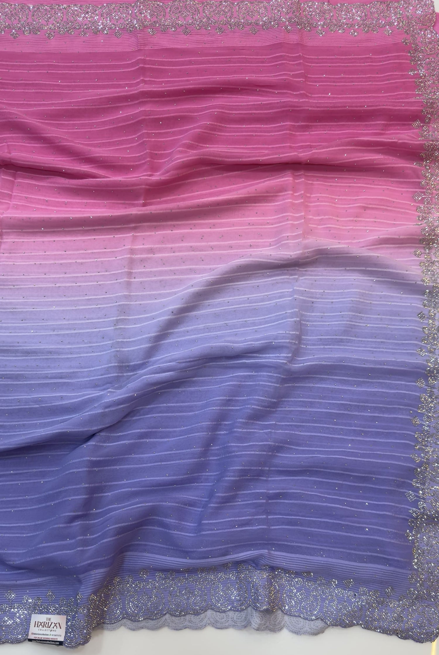 Dual shade party wear saree