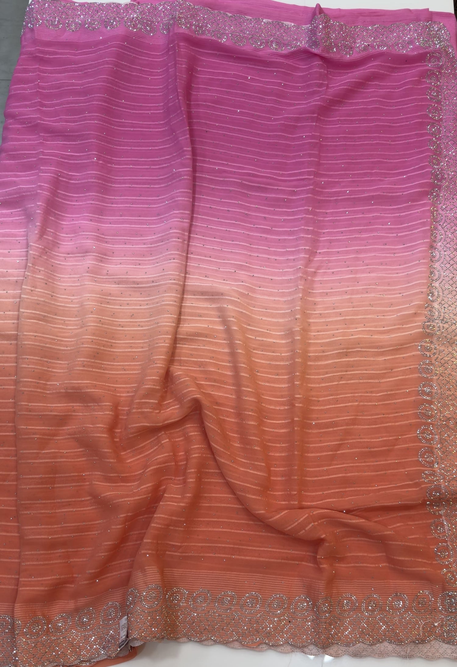 Dual shade party wear saree